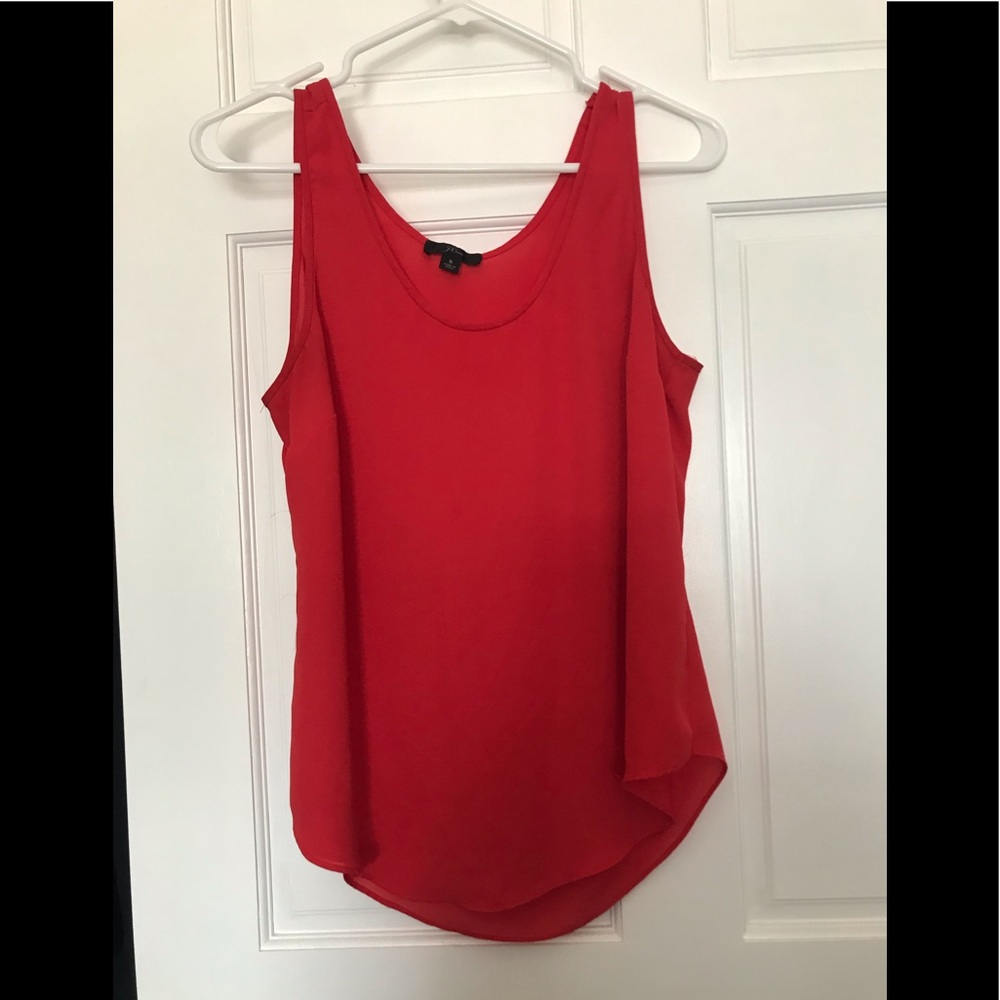 Red J crew tank top